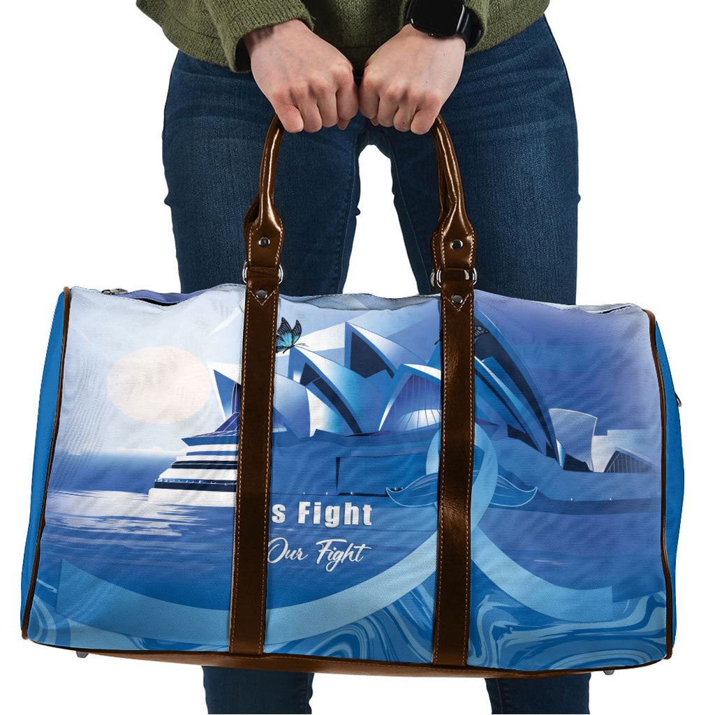 Australia Prostate Cancer Awareness Travel Bag Aussie Blue Ribbon Sydney Opera House