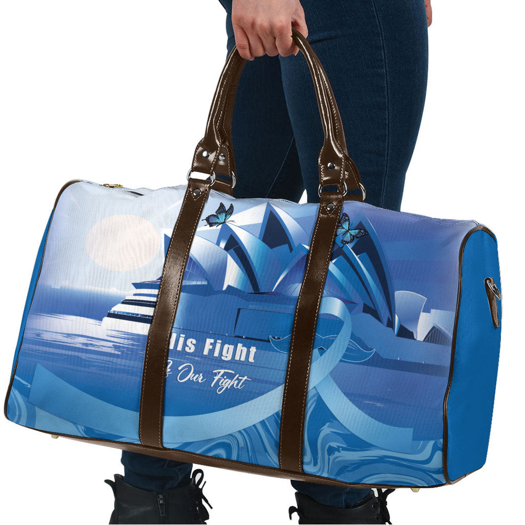 Australia Prostate Cancer Awareness Travel Bag Aussie Blue Ribbon Sydney Opera House