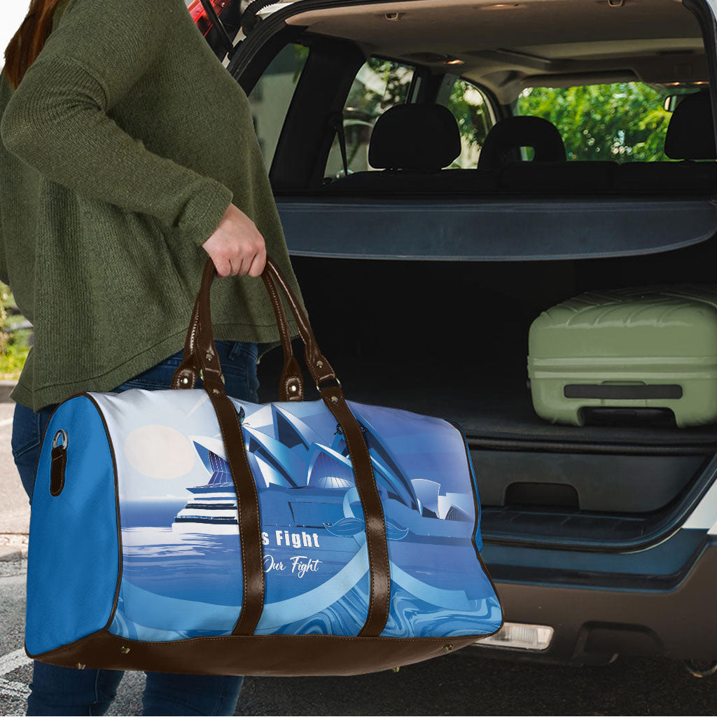 Australia Prostate Cancer Awareness Travel Bag Aussie Blue Ribbon Sydney Opera House