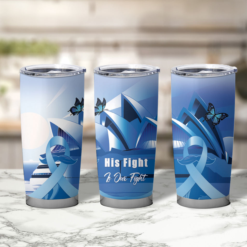 Australia Prostate Cancer Awareness Tumbler Cup Aussie Blue Ribbon Sydney Opera House