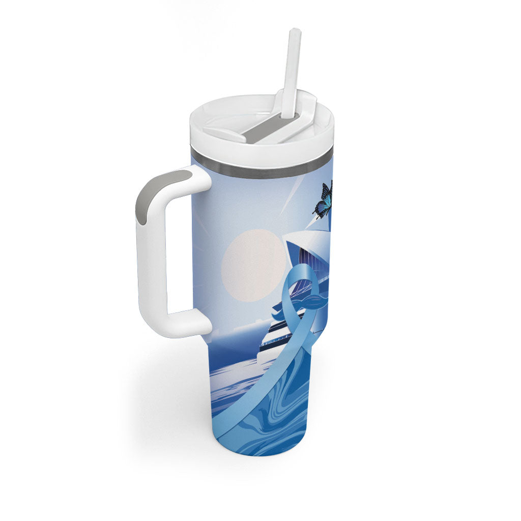 Australia Prostate Cancer Awareness Tumbler With Handle Aussie Blue Ribbon Sydney Opera House