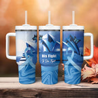 Australia Prostate Cancer Awareness Tumbler With Handle Aussie Blue Ribbon Sydney Opera House