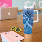 Australia Prostate Cancer Awareness Tumbler With Handle Aussie Blue Ribbon Sydney Opera House