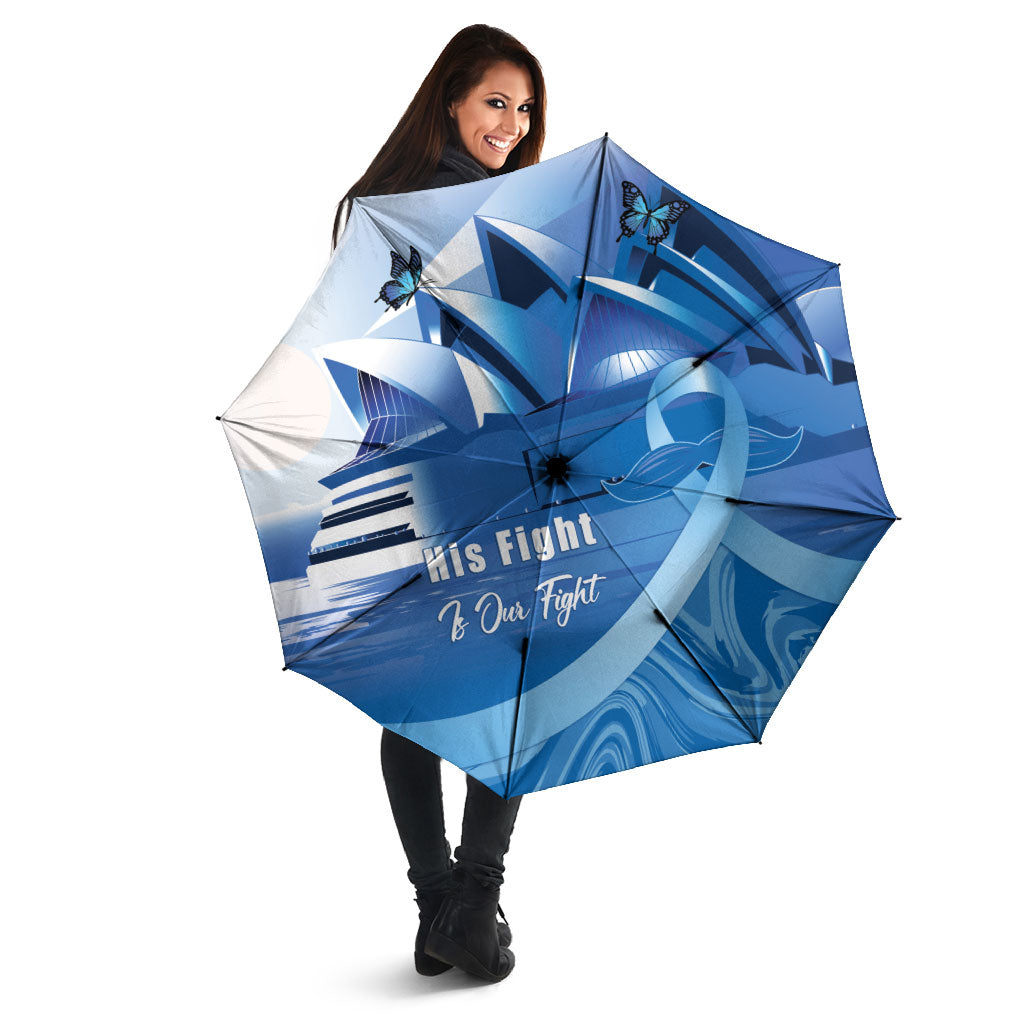 Australia Prostate Cancer Awareness Umbrella Aussie Blue Ribbon Sydney Opera House