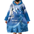 Personalised Australia Prostate Cancer Awareness Wearable Blanket Hoodie Aussie Blue Ribbon Sydney Opera House