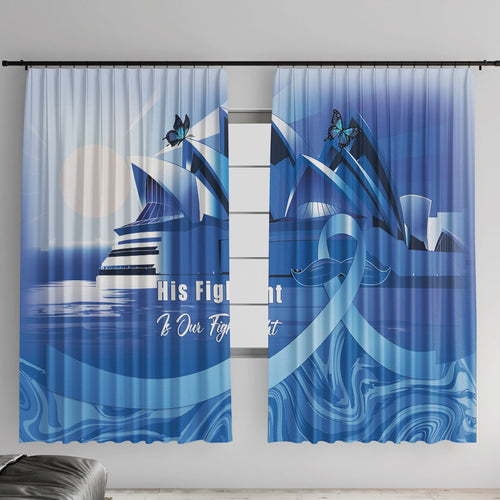 Australia Prostate Cancer Awareness Window Curtain Aussie Blue Ribbon Sydney Opera House