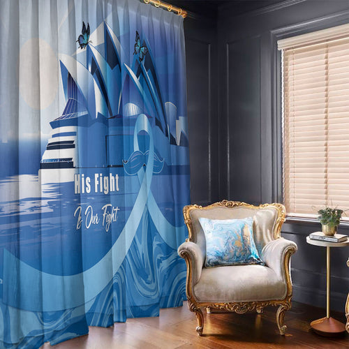 Australia Prostate Cancer Awareness Window Curtain Aussie Blue Ribbon Sydney Opera House