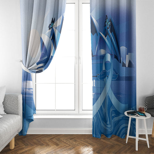 Australia Prostate Cancer Awareness Window Curtain Aussie Blue Ribbon Sydney Opera House