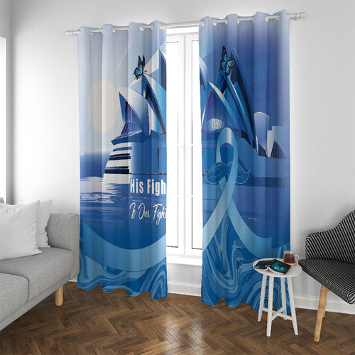 Australia Prostate Cancer Awareness Window Curtain Aussie Blue Ribbon Sydney Opera House
