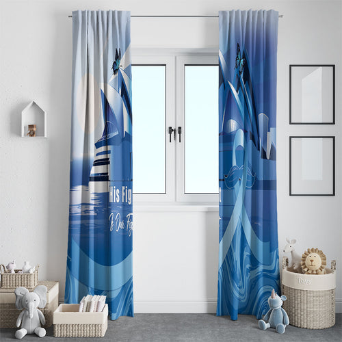 Australia Prostate Cancer Awareness Window Curtain Aussie Blue Ribbon Sydney Opera House