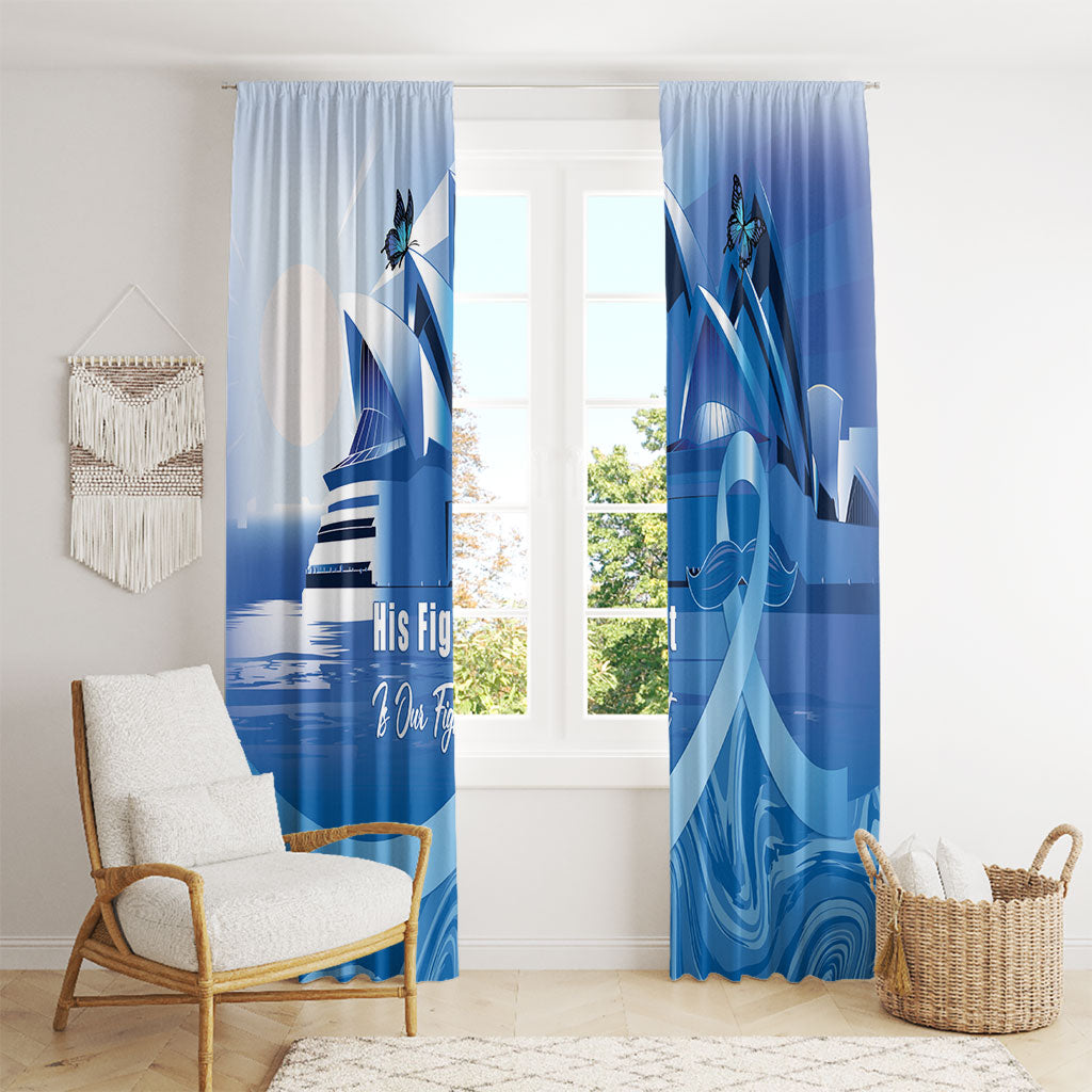 Australia Prostate Cancer Awareness Window Curtain Aussie Blue Ribbon Sydney Opera House