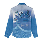 Personalised Australia Prostate Cancer Awareness Women Casual Shirt Aussie Blue Ribbon Sydney Opera House