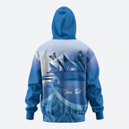 Personalised Australia Prostate Cancer Awareness Zip Hoodie Aussie Blue Ribbon Sydney Opera House