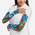 Personalised New Zealand Father's Day Arm Sleeves Best Dad Trophy Red Rose Maori Pattern