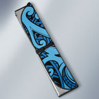 New Zealand Father's Day Auto Sun Shade Best Dad Trophy Red Rose Maori Pattern