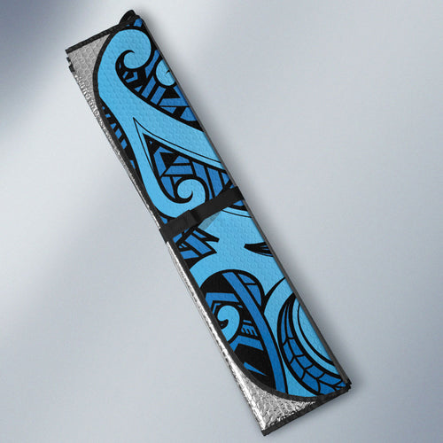 New Zealand Father's Day Auto Sun Shade Best Dad Trophy Red Rose Maori Pattern