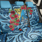 New Zealand Father's Day Back Car Seat Cover Best Dad Trophy Red Rose Maori Pattern