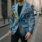 Personalised New Zealand Father's Day Blazer Best Dad Trophy Red Rose Maori Pattern