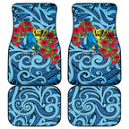 Personalised New Zealand Father's Day Car Mats Best Dad Trophy Red Rose Maori Pattern