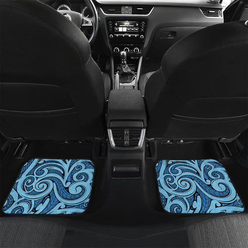 Personalised New Zealand Father's Day Car Mats Best Dad Trophy Red Rose Maori Pattern