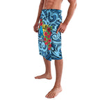 Personalised New Zealand Father's Day Lavalava Best Dad Trophy Red Rose Maori Pattern