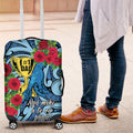 New Zealand Father's Day Luggage Cover Best Dad Trophy Red Rose Maori Pattern