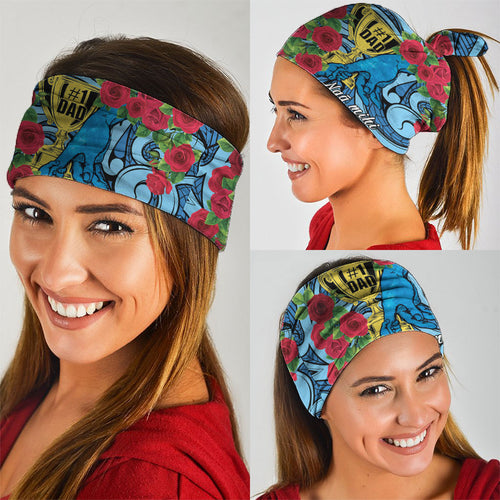 New Zealand Father's Day Neck Gaiter Best Dad Trophy Red Rose Maori Pattern