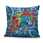 New Zealand Father's Day Pillow Cover Best Dad Trophy Red Rose Maori Pattern