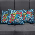 New Zealand Father's Day Pillow Cover Best Dad Trophy Red Rose Maori Pattern
