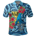 Personalised New Zealand Father's Day Polo Shirt Best Dad Trophy Red Rose Maori Pattern