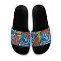 New Zealand Father's Day Slide Sandals Best Dad Trophy Red Rose Maori Pattern