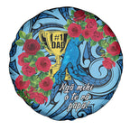 New Zealand Father's Day Spare Tire Cover Best Dad Trophy Red Rose Maori Pattern