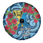 New Zealand Father's Day Spare Tire Cover Best Dad Trophy Red Rose Maori Pattern
