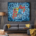 New Zealand Father's Day Tapestry Best Dad Trophy Red Rose Maori Pattern
