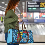 New Zealand Father's Day Travel Bag Best Dad Trophy Red Rose Maori Pattern