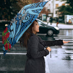 New Zealand Father's Day Umbrella Best Dad Trophy Red Rose Maori Pattern