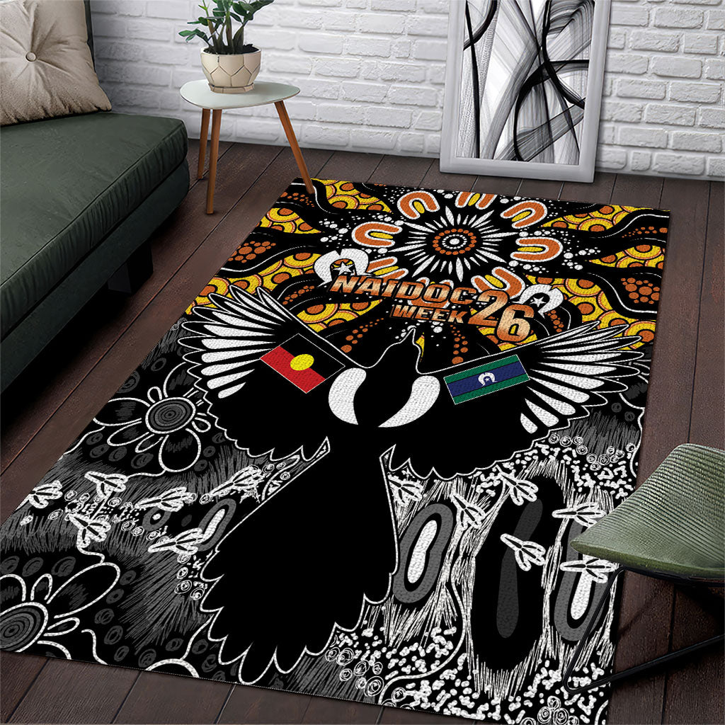 Magpies NAIDOC Week 2026 Area Rug Australian Aboriginal Torres Strait Islander Flag