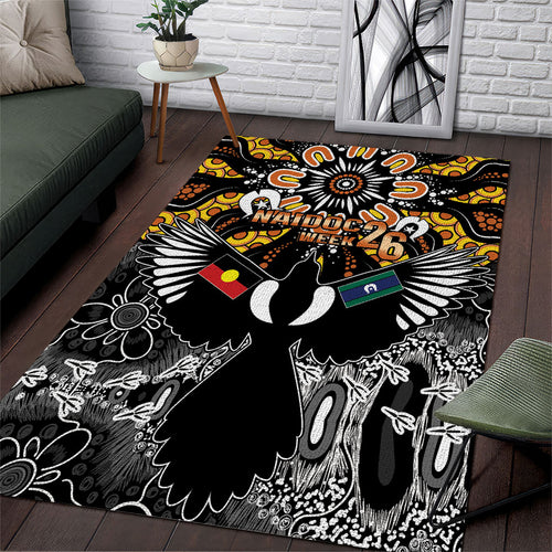 Magpies NAIDOC Week 2026 Area Rug Australian Aboriginal Torres Strait Islander Flag