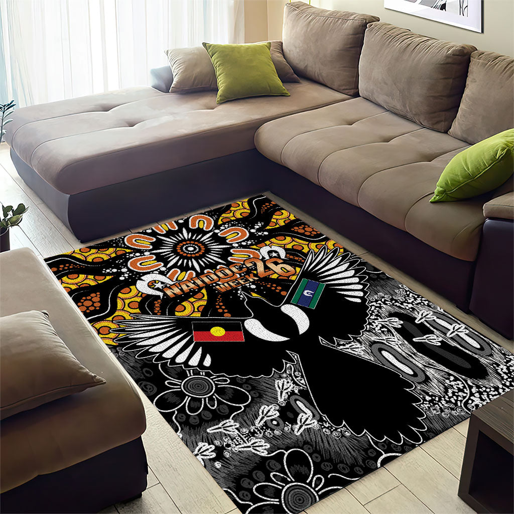 Magpies NAIDOC Week 2026 Area Rug Australian Aboriginal Torres Strait Islander Flag