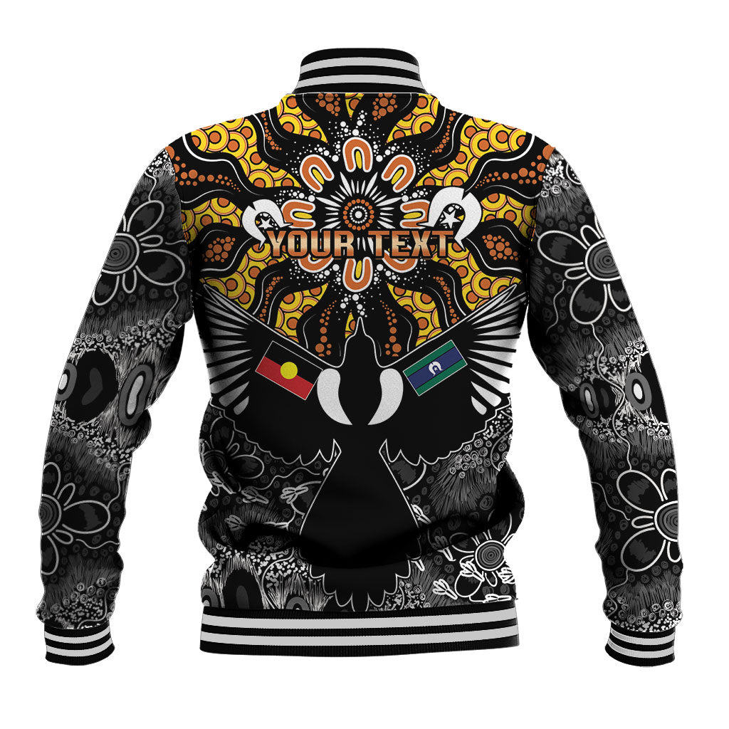 Magpies NAIDOC Week 2026 Personalised Baseball Jacket Australian Aboriginal Torres Strait Islander Flag