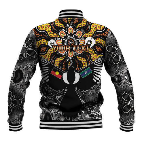 Magpies NAIDOC Week 2026 Personalised Baseball Jacket Australian Aboriginal Torres Strait Islander Flag