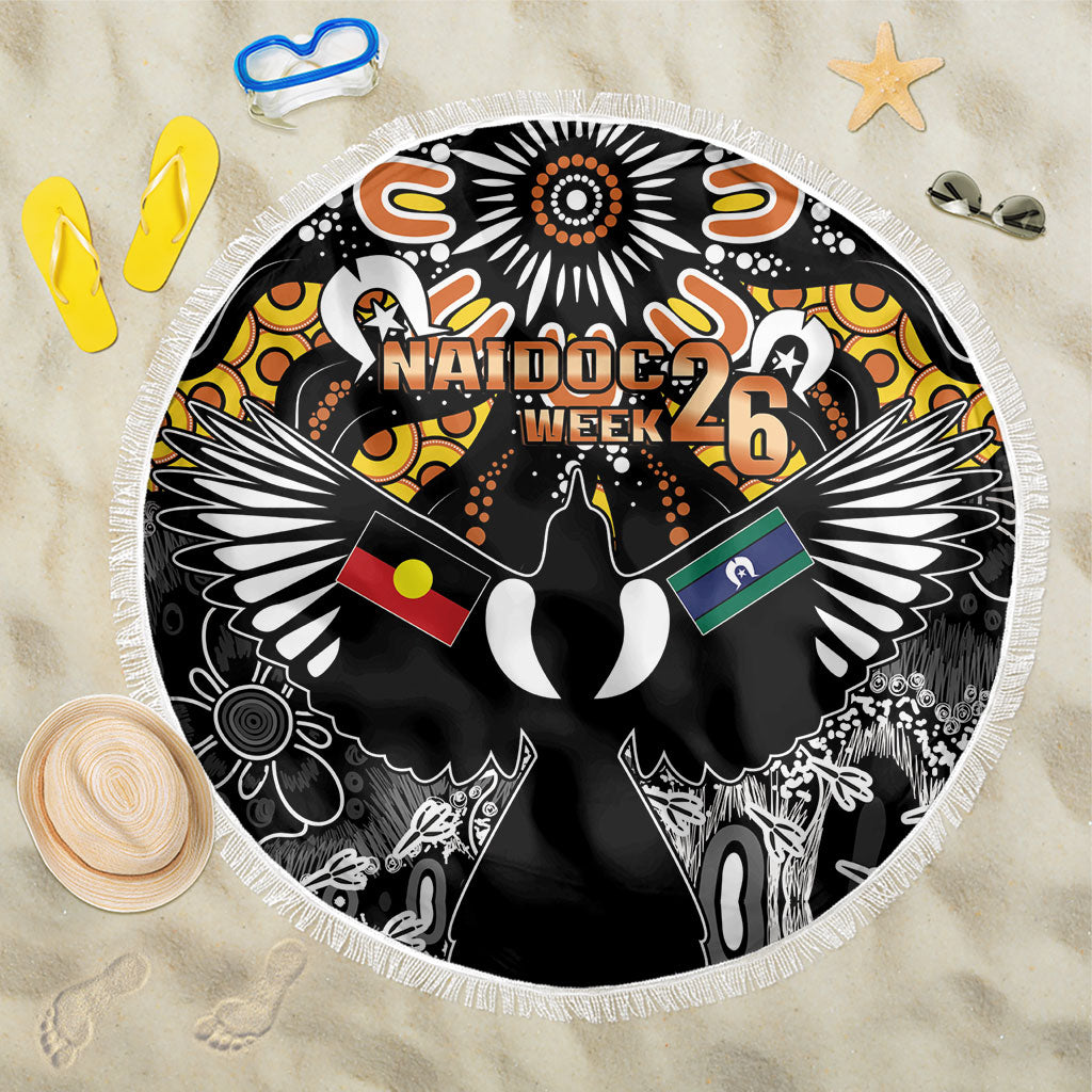Magpies NAIDOC Week 2026 Beach Blanket Australian Aboriginal Torres Strait Islander Flag