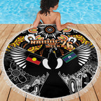 Magpies NAIDOC Week 2026 Beach Blanket Australian Aboriginal Torres Strait Islander Flag