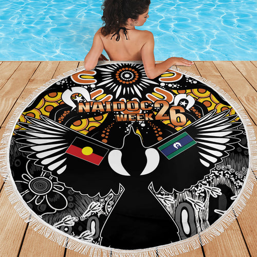 Magpies NAIDOC Week 2026 Beach Blanket Australian Aboriginal Torres Strait Islander Flag