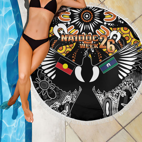 Magpies NAIDOC Week 2026 Beach Blanket Australian Aboriginal Torres Strait Islander Flag