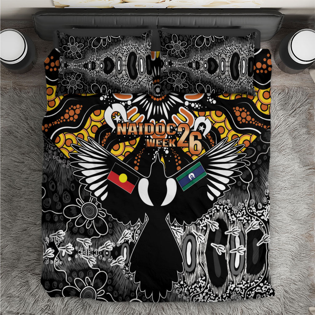 Magpies NAIDOC Week 2026 Bedding Set Australian Aboriginal Torres Strait Islander Flag