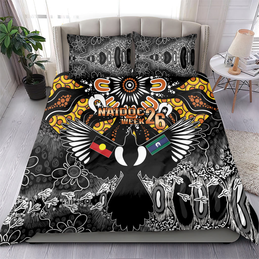 Magpies NAIDOC Week 2026 Bedding Set Australian Aboriginal Torres Strait Islander Flag