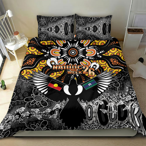 Magpies NAIDOC Week 2026 Bedding Set Australian Aboriginal Torres Strait Islander Flag
