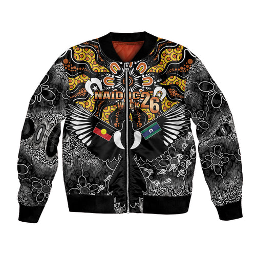 Magpies NAIDOC Week 2026 Personalised Bomber Jacket Australian Aboriginal Torres Strait Islander Flag