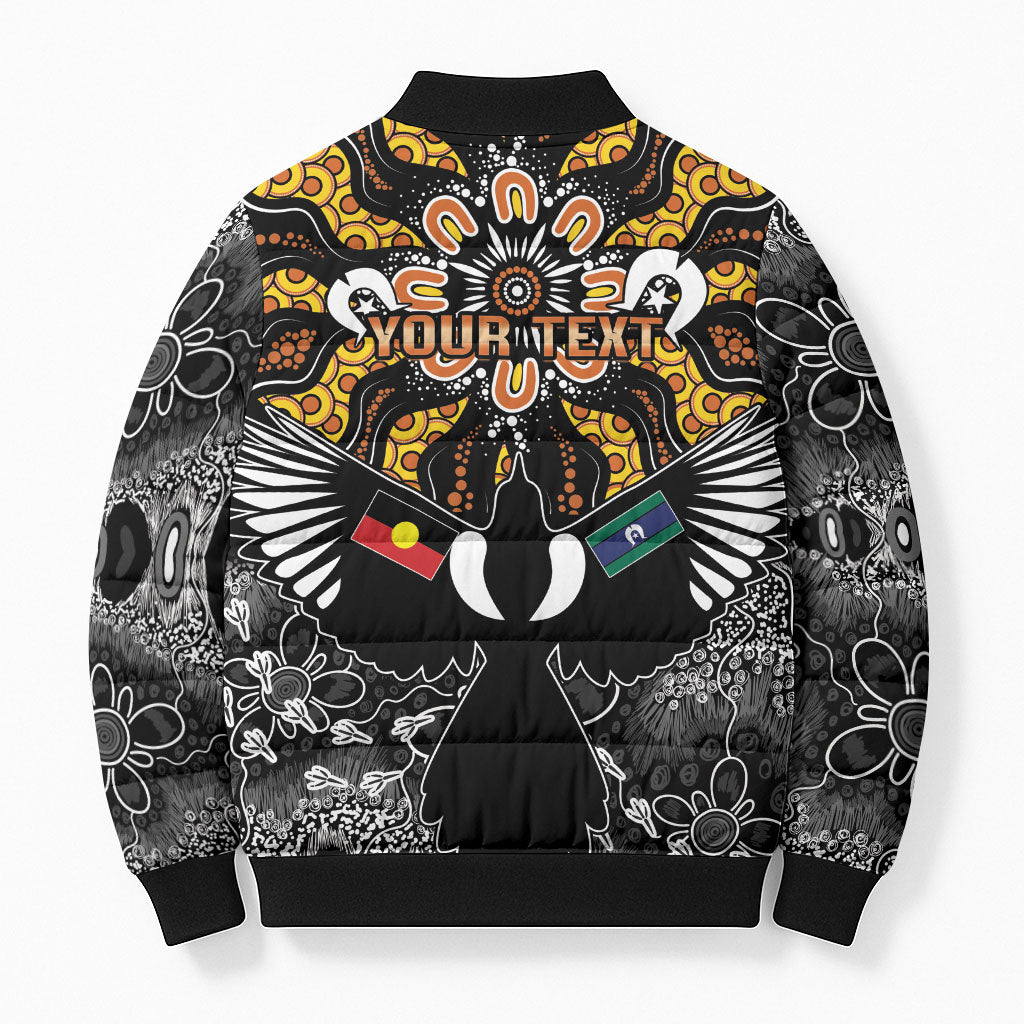 Magpies NAIDOC Week 2026 Personalised Bomber Puffer Jacket Australian Aboriginal Torres Strait Islander Flag